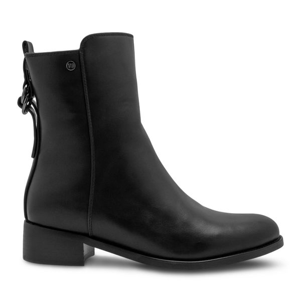 Botines Tacon Bajo Mujer Casual Via Spring Negro 280156