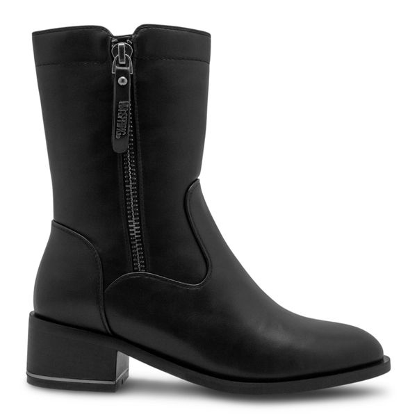 Botines Tacon Medio Mujer Casual Via Spring Negro 280157