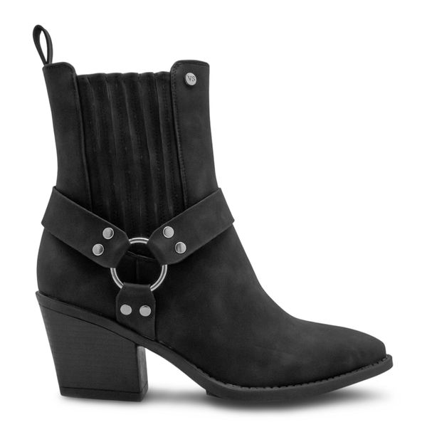 Botines Tacon Alto Mujer Casual Via Spring Negro 280473