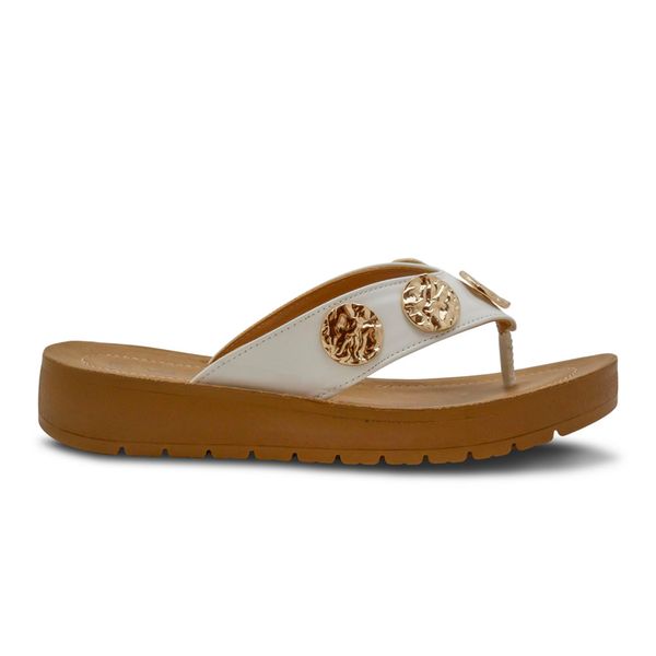 Sandalias Casual Via Spring Mujer Blanco 280408