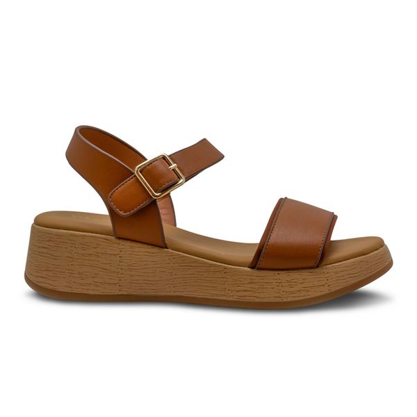 Sandalias Casual Via Spring Para Mujer Beige 280221
