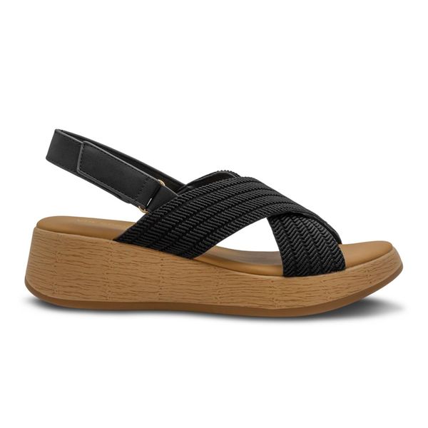 Sandalias Casual Via Spring Para Mujer Negro 280222