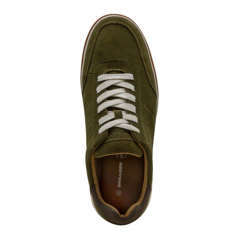 Tenis-Breaker-Hombre-Casual-100%-Cuero-Verde-280180-Talla-40-4