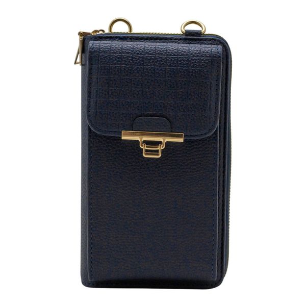 Bolso Carriel Portacelular Tipo Billetera Para Mujer Azul 280788