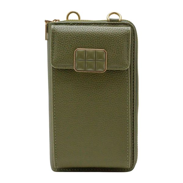 Bolso Carriel Portacelular Tipo Billetera Para Mujer Verde 280733