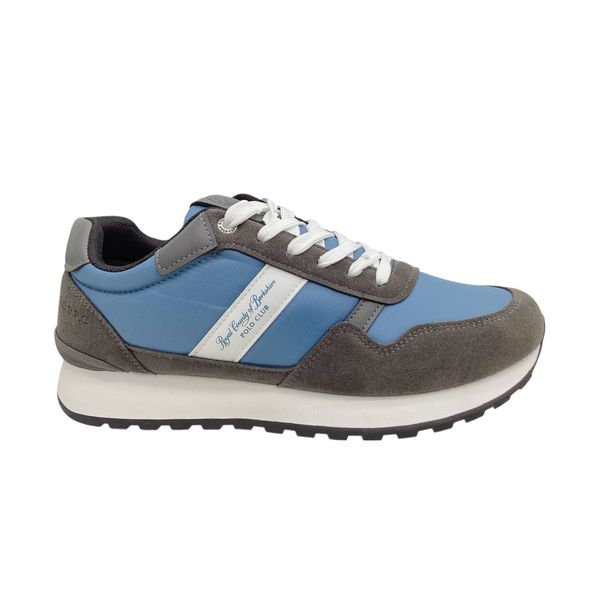 Tenis Hombre Royal County Gris con Azul