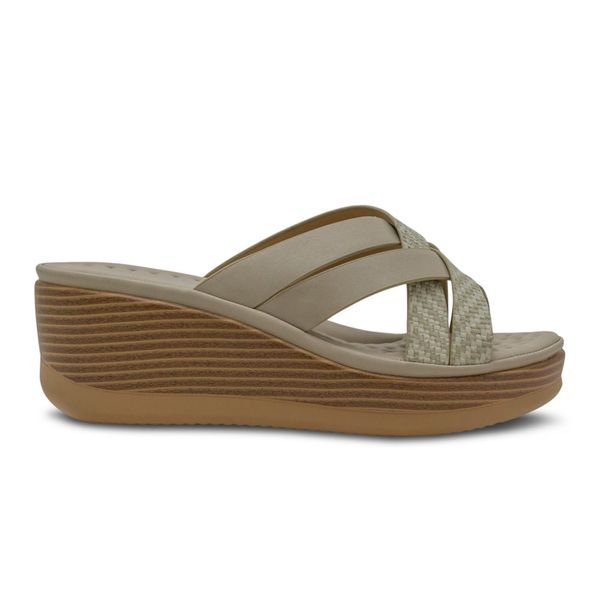 Sandalias Via Spring Confort Para Mujer Planta Alta Cafe 280620