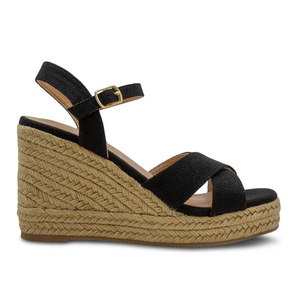 Sandalias Via Spring Casual Para Mujer Planta Alta Negro 280749
