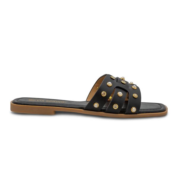 Sandalias Para Mujer Casual Via Spring Negro 280751