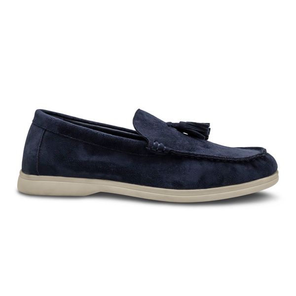 Mocasines Breaker de Gamuza Azul con Borlas para Hombre 280492