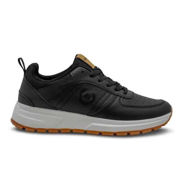 Tenis Casuales Para Hombre Breaker Negros con Suela Caramelo 280296