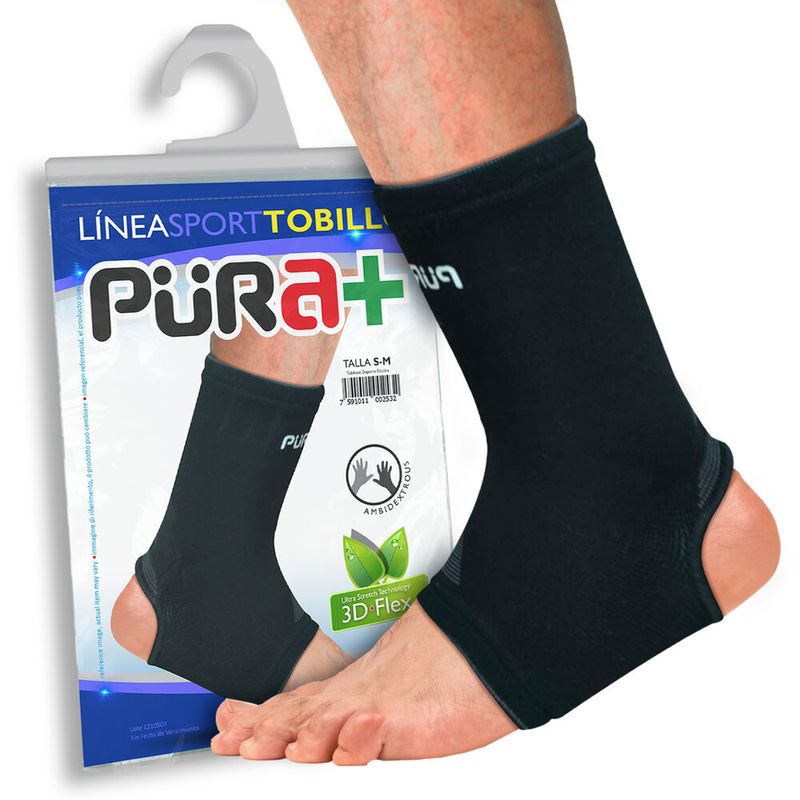 Tobilleras-Pura+-Negro-Unisex-645669-Talla-44-0