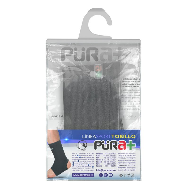 Tobilleras-Pura+-Negro-Unisex-645669-Talla-44-2