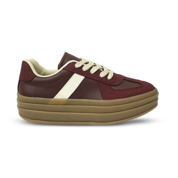 Tenis Casuales Mujer Roma Vino Tinto 646444