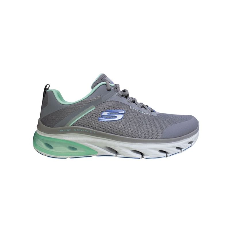 Tenis-Skechers-Deportivos-Para-Mujer-Gris-641360-Talla-38-0