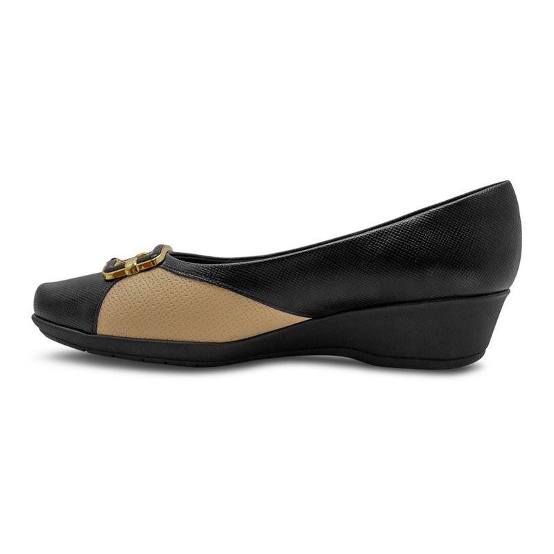 Baletas-Piccadilly-Tacón-Corrido-Y-Hebilla-Dorada-Para-Mujer-Negro-192350-Talla-35-1