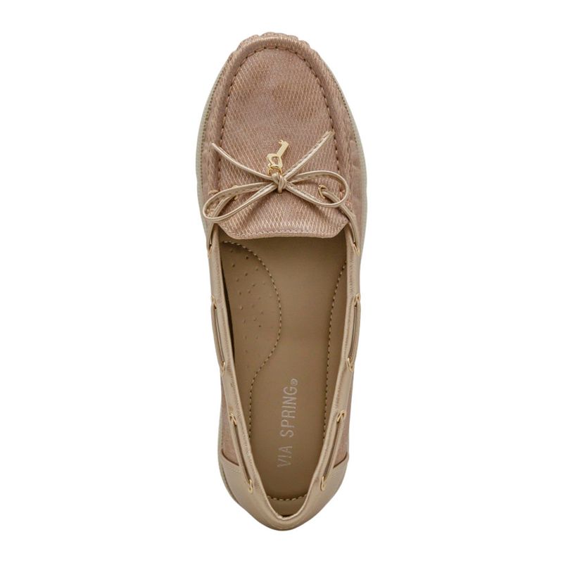 Mocasines-Via-Spring-Confort-Náuticos-En-Oro-Rosa-Metalizado-Talla-36-3