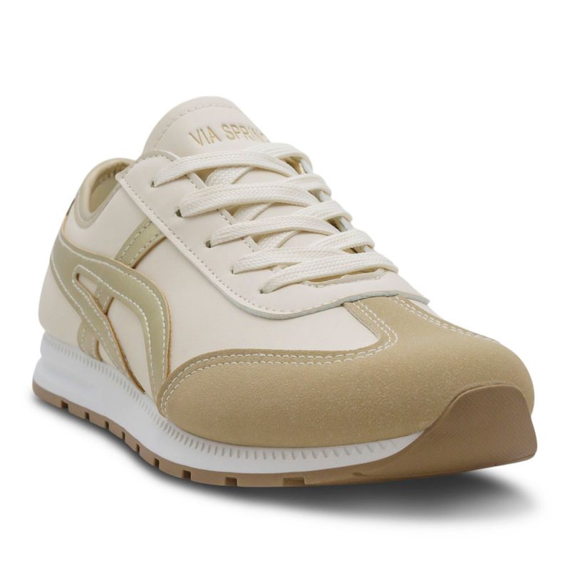 Tenis-Casuales-Via-Spring-Para-Mujer-Beige/dorado-280829-Talla-35-2